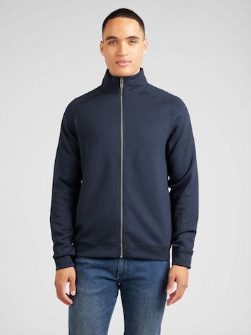 Casual Friday Zip-Up Hoodie 'Sigurd' in Blue: front