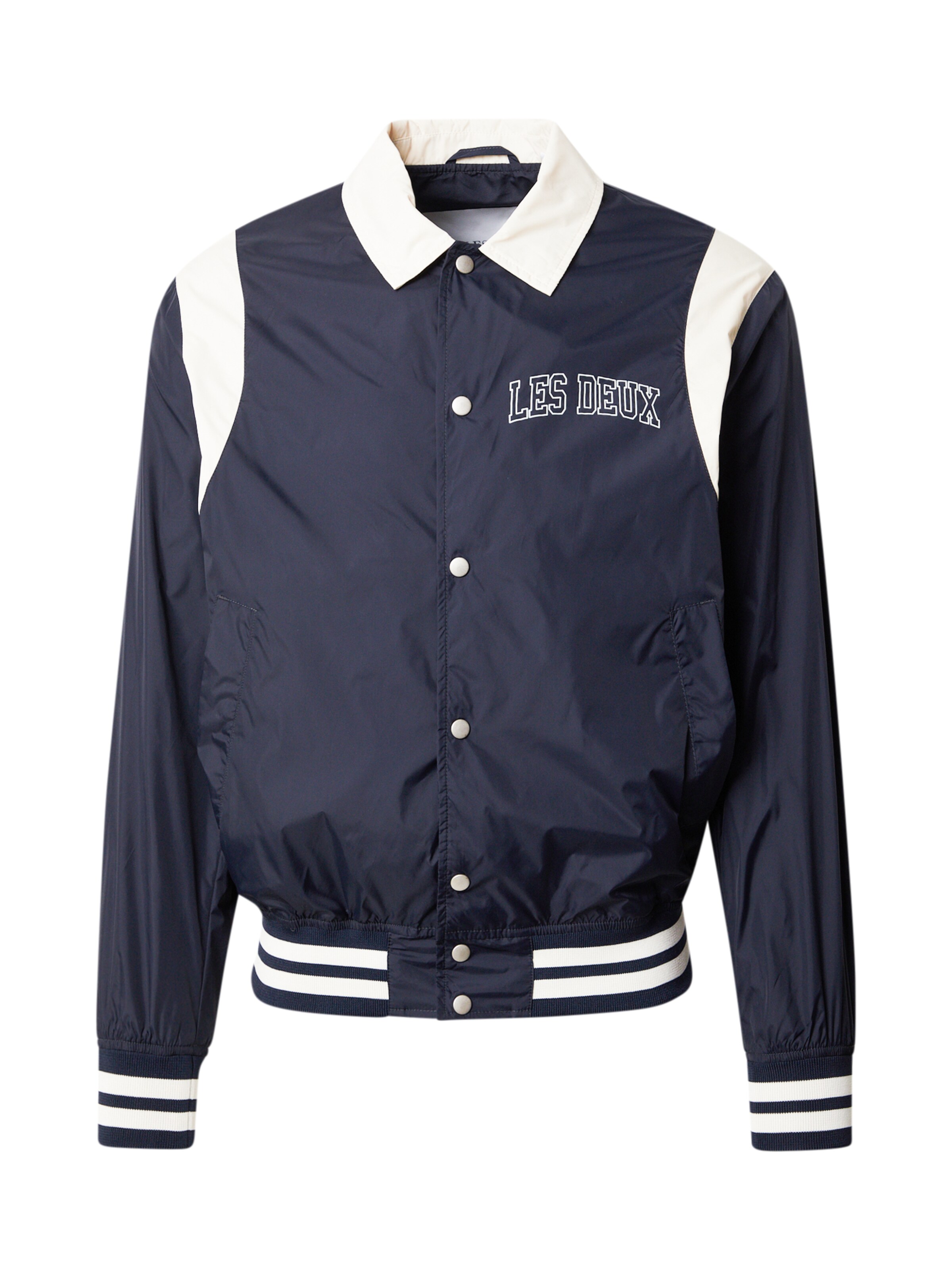 Les Deux Jacke 'Varsity' in Blau: Vorderseite