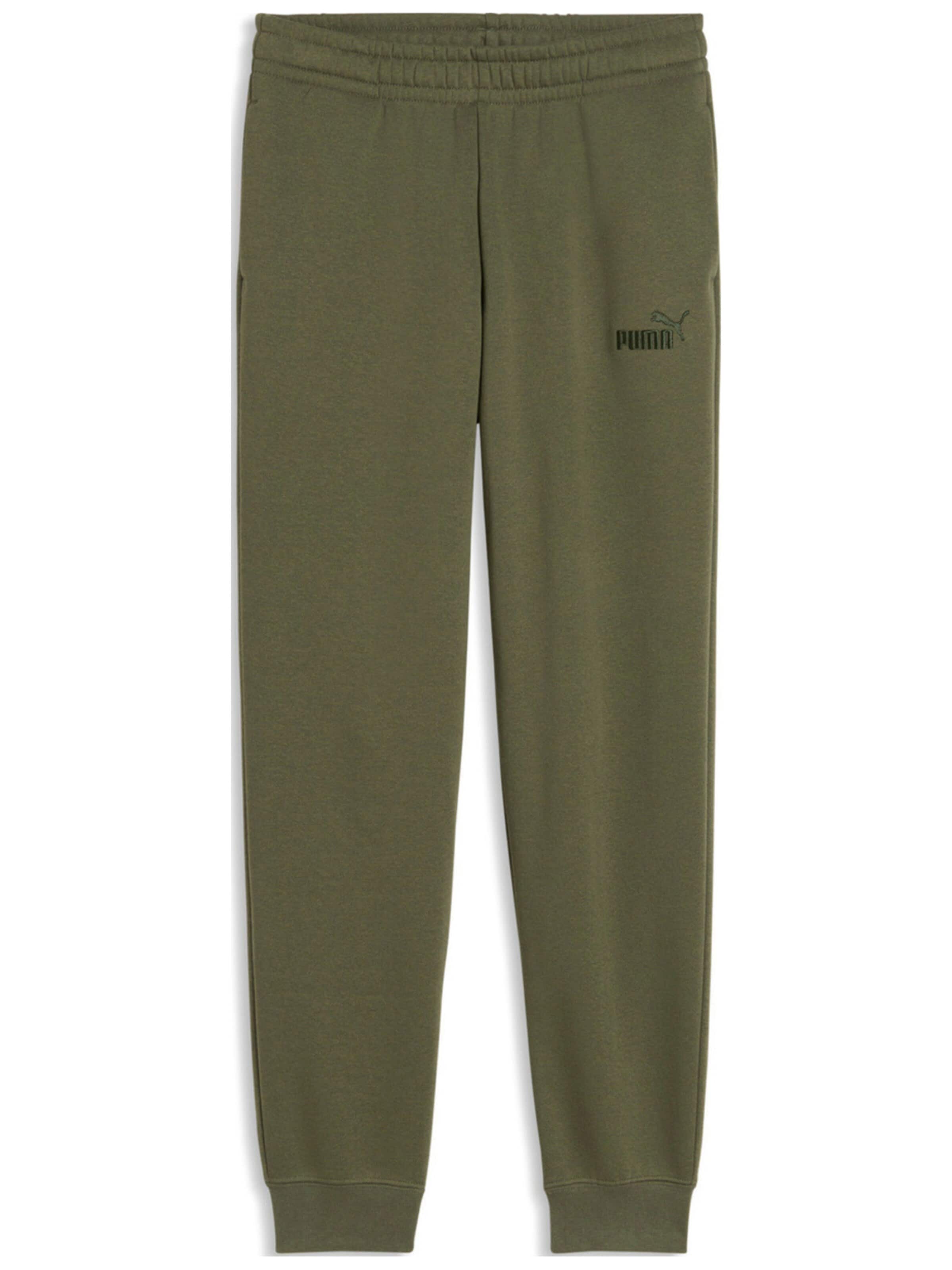 PUMA Regular Sporthose 'Puma Ess No. 1 Logo Sweatpants Fl B'‌‌‌‌‌‌‌ in Grün