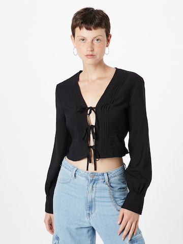 TOPSHOP Blouse in Black: front