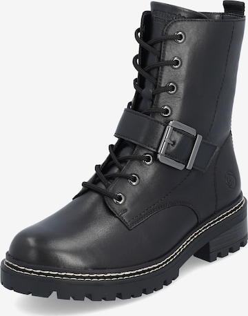 REMONTE Lace-Up Ankle Boots in Black: front