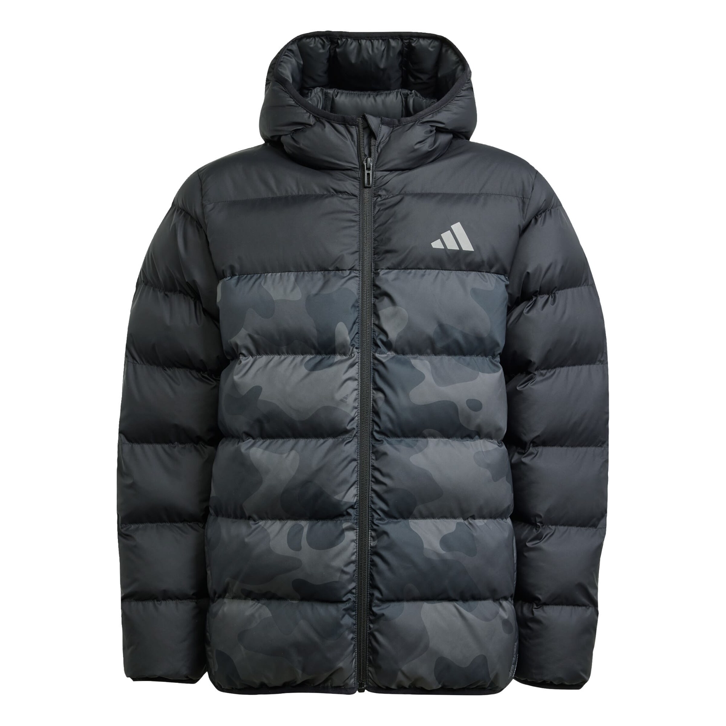 ADIDAS SPORTSWEAR - Chaqueta deportiva 'Synthetic Down Allover-Print Jacket' en negro: frente