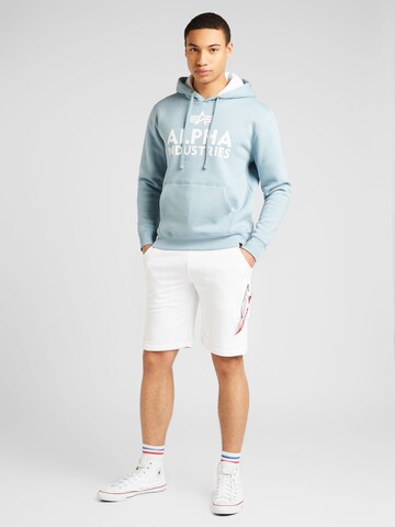 ALPHA INDUSTRIES Regular Shorts 'X-Fit' in Weiß