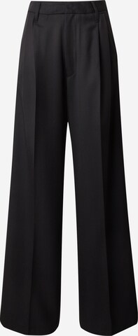 Wide Leg Pantalon à plis G-Star RAW en noir : devant