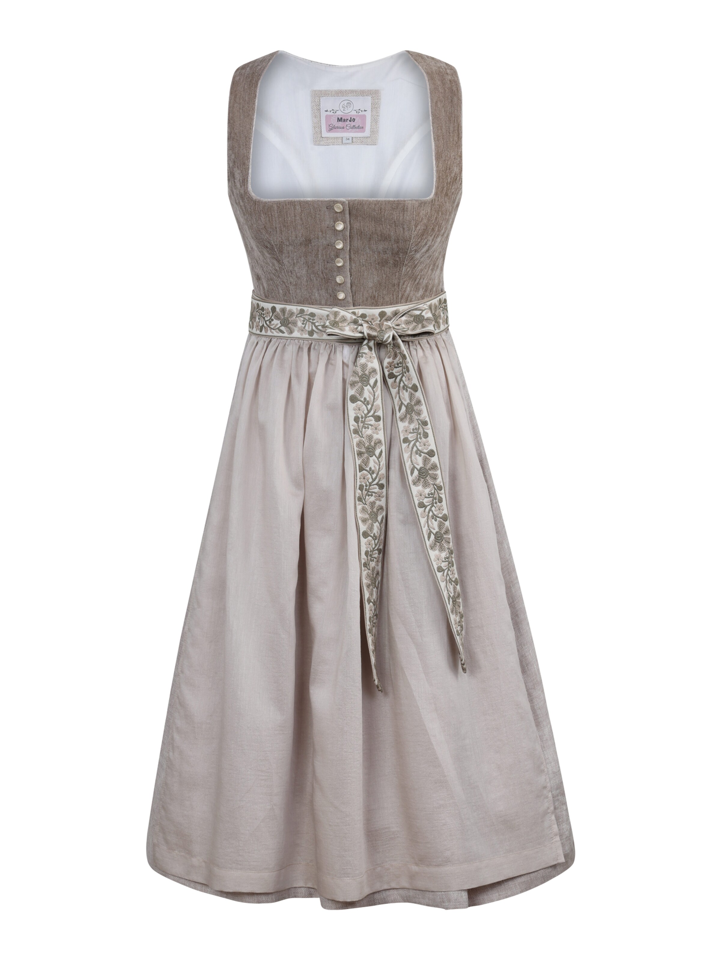 MARJO Šaty 'Leopoldsdorf' – šedá: přední strana