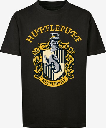 F4NT4STIC Shirt 'Harry Potter Hufflepuff Crest' in Schwarz: predná strana