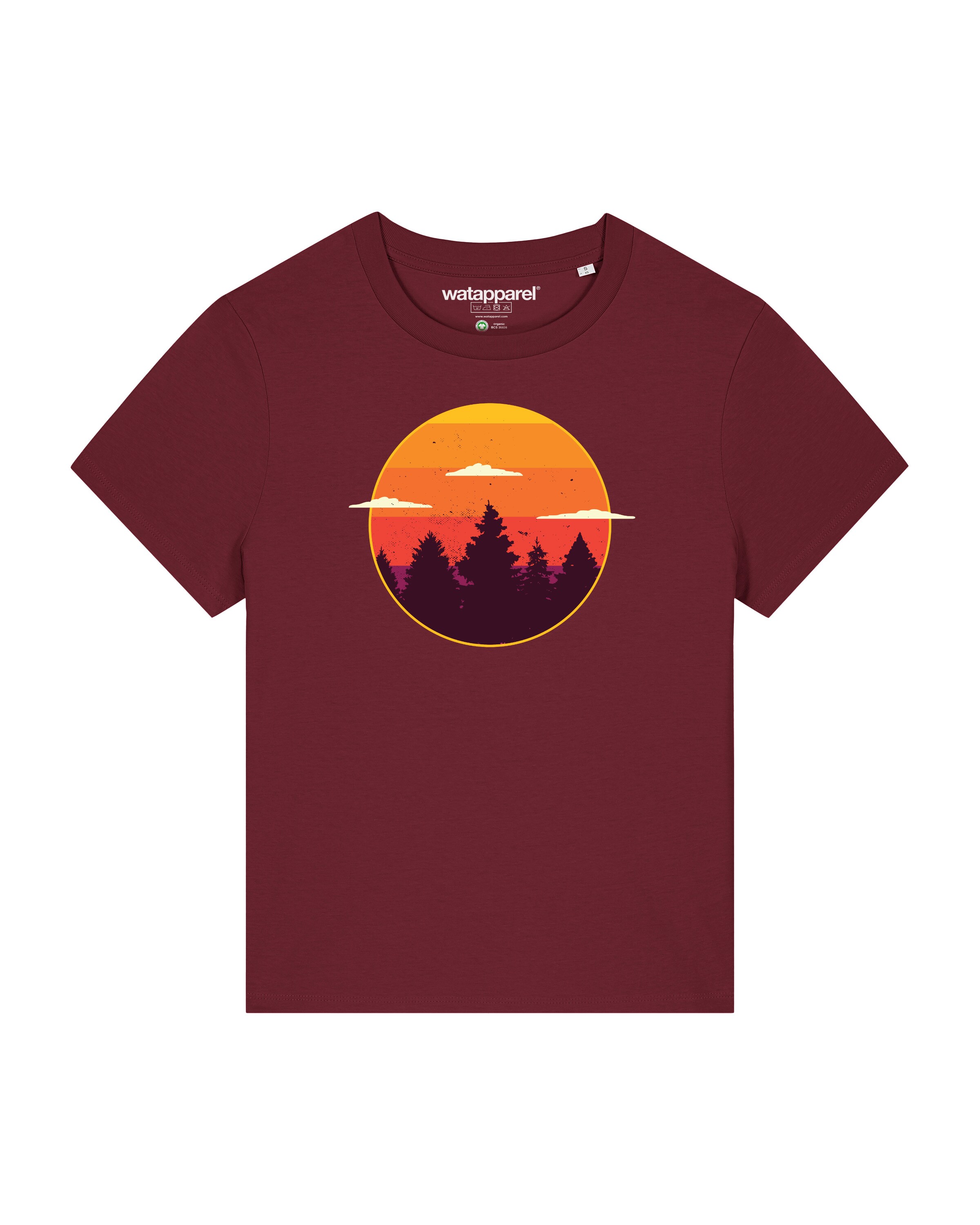 Watapparel Shirt 'Sunset forest' in Red: front