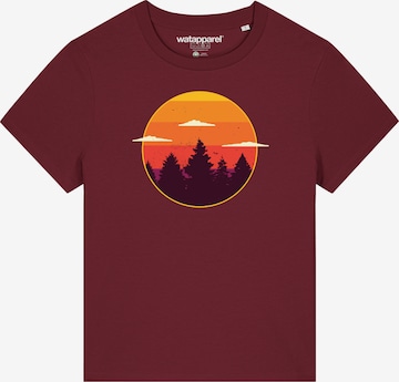 Watapparel Shirt 'Sunset forest' in Red: front