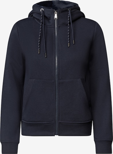 CECIL Langarm Sweatjacke mit Kapuze in XXXL in dunkelblau, Produktansicht