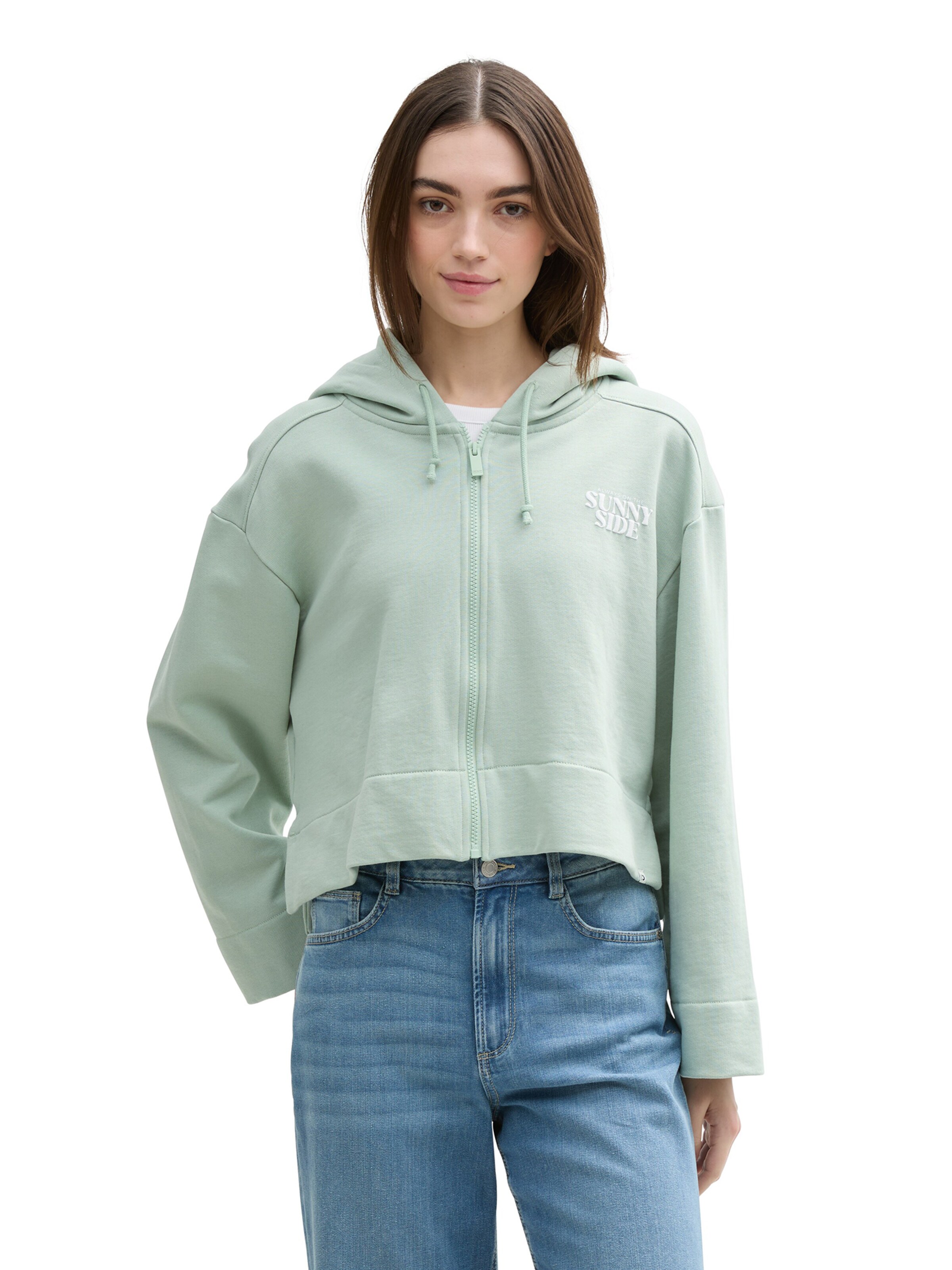 TOM TAILOR DENIM Ζακέτα φούτερ σε πράσινο