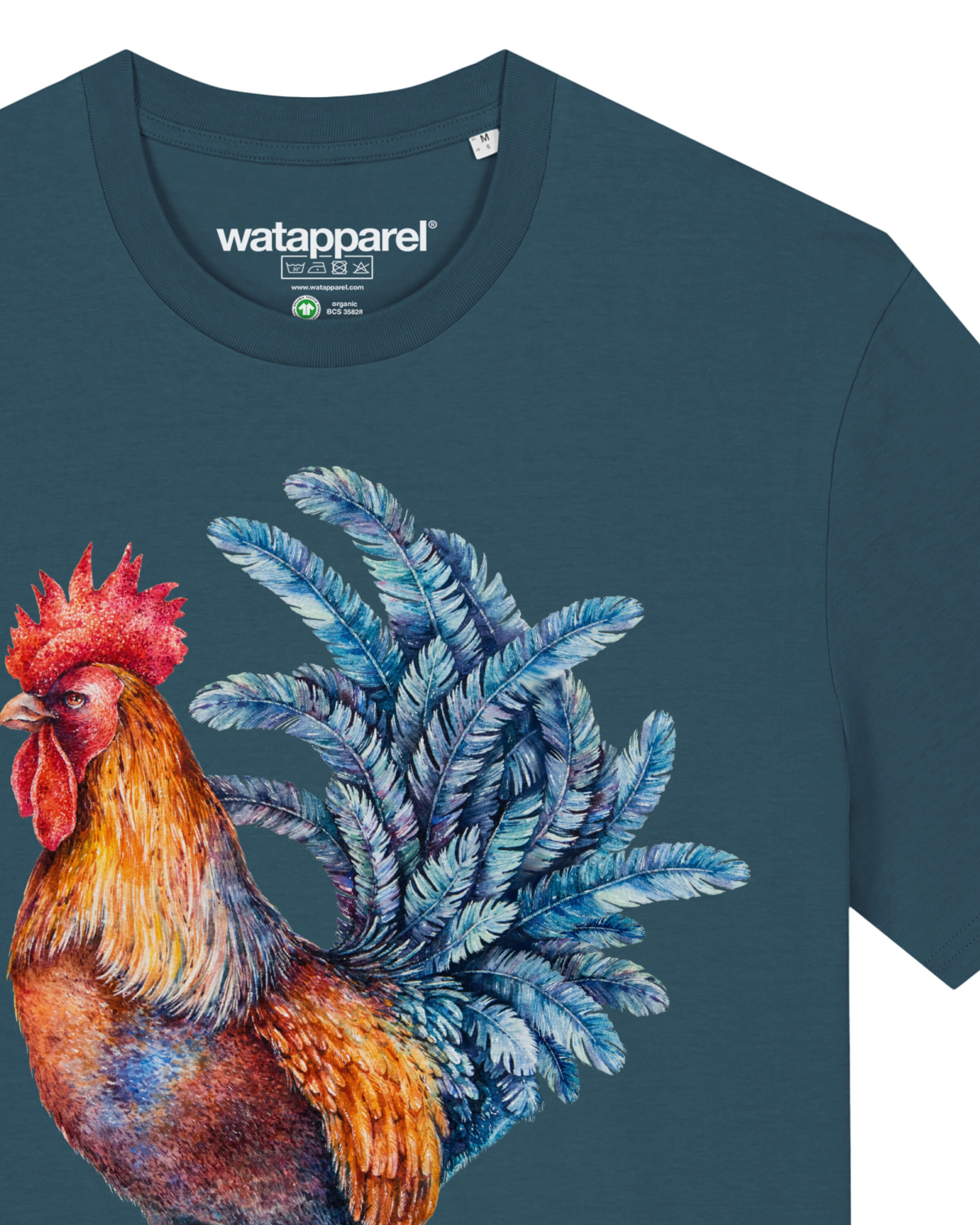 Maglietta 'Grimmiger Gockel' di Watapparel in blu