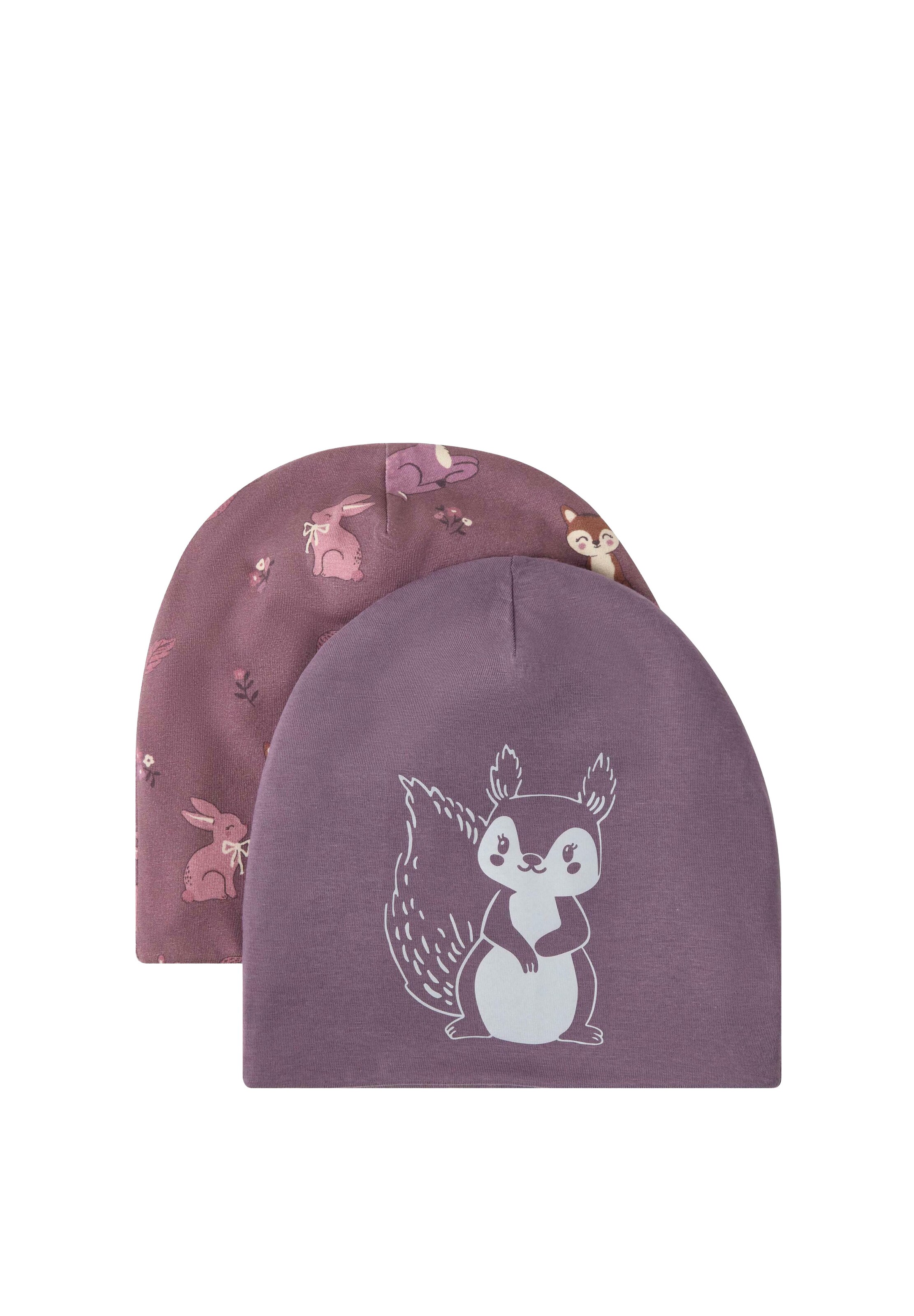 Bonnet Lindex en violet : devant