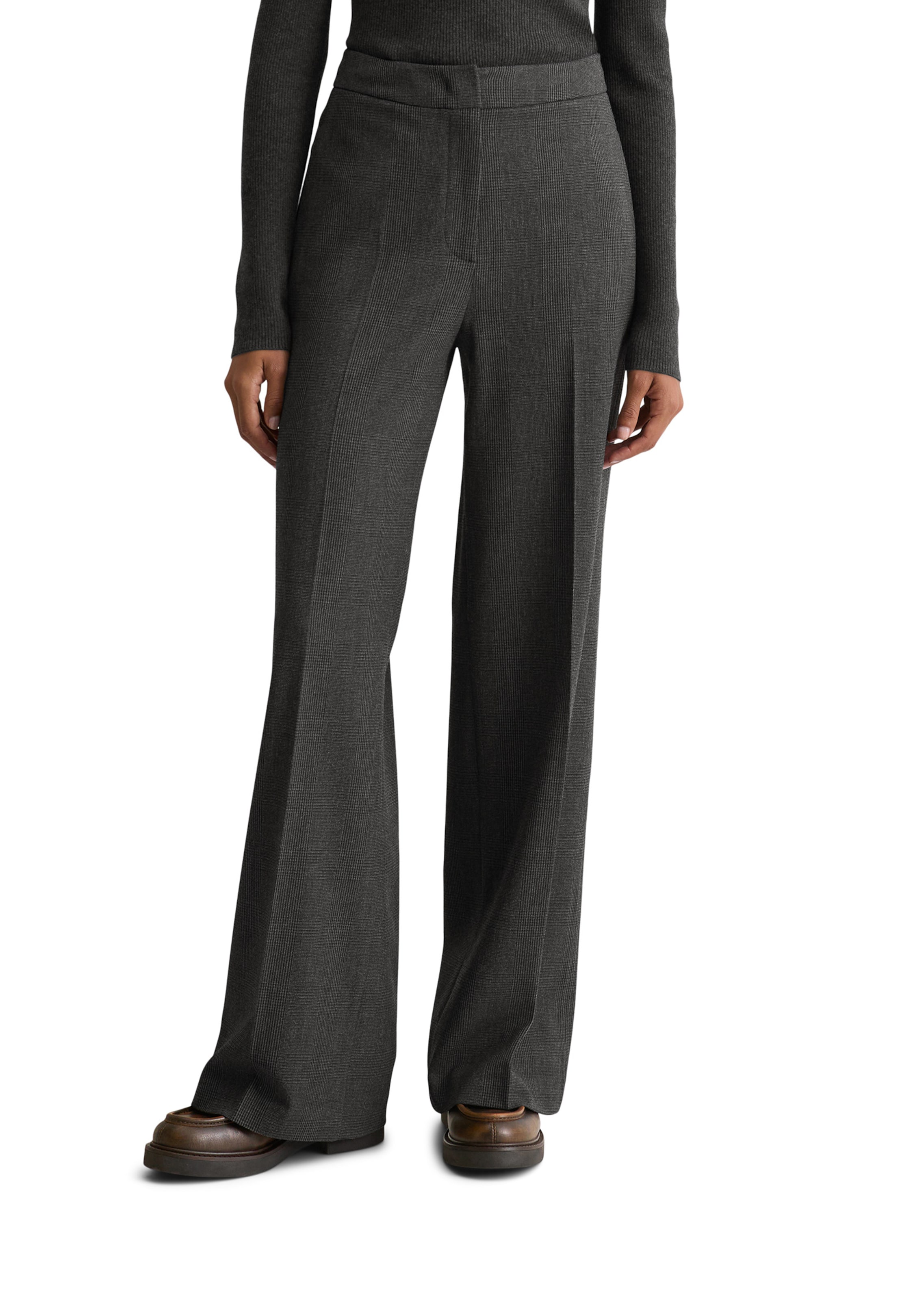 Marc O'Polo Wide Leg Hose in Grau: Vorderseite