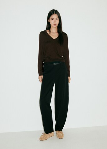 Barrel Pantalon MANGO en noir