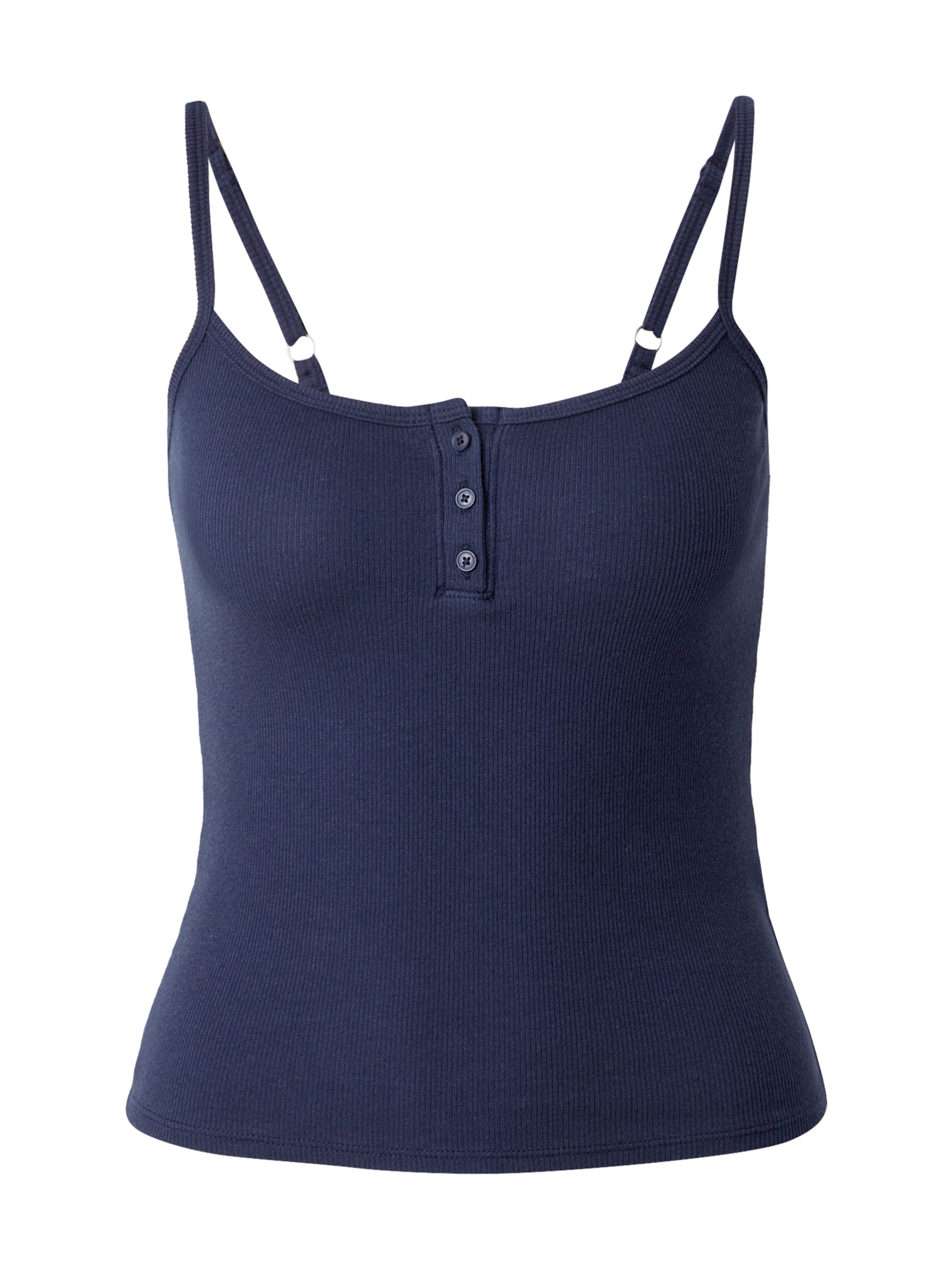 HOLLISTER Топ в синьо: отпред