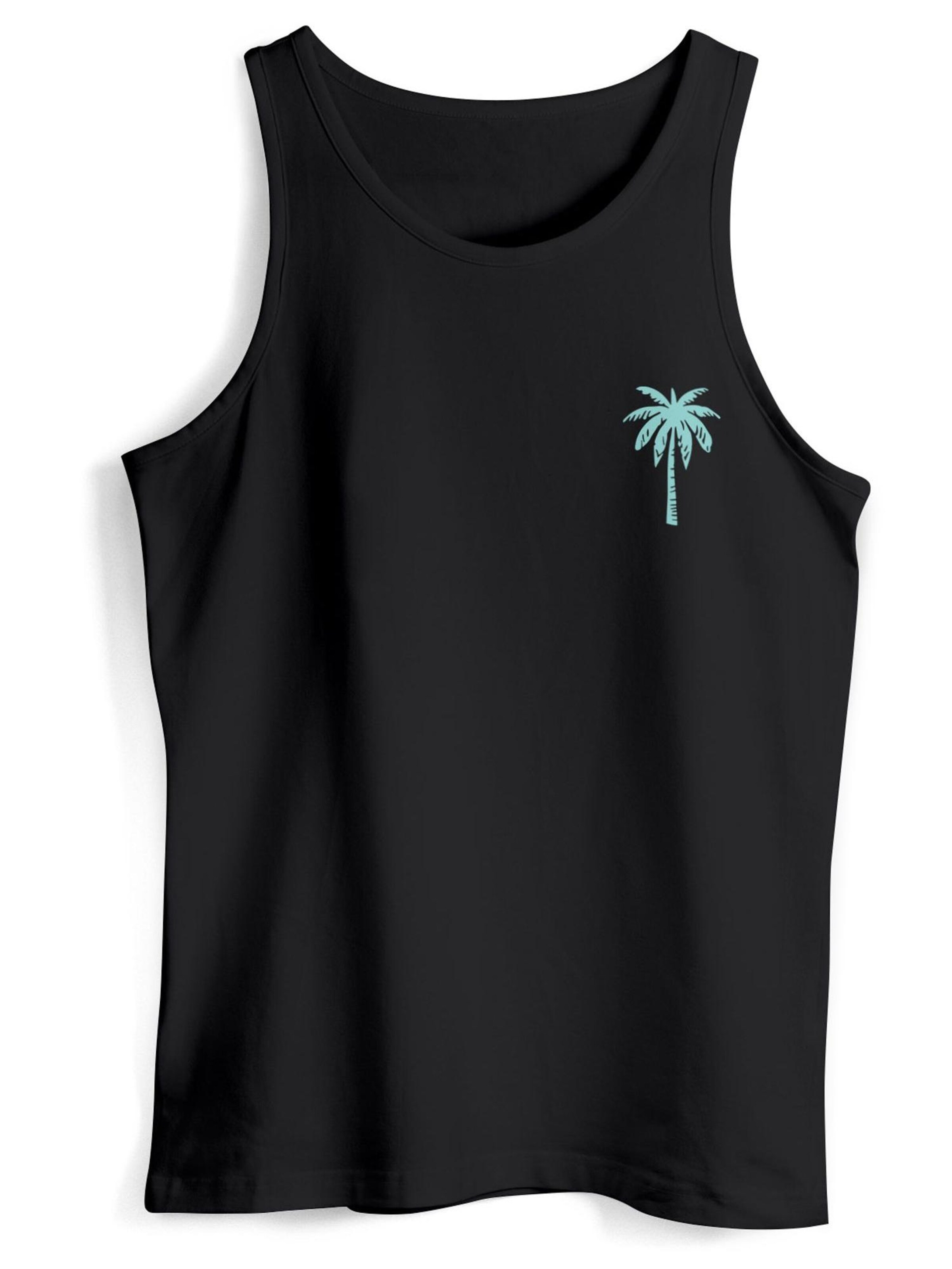 Neverless Shirt 'Palme' in Black: front