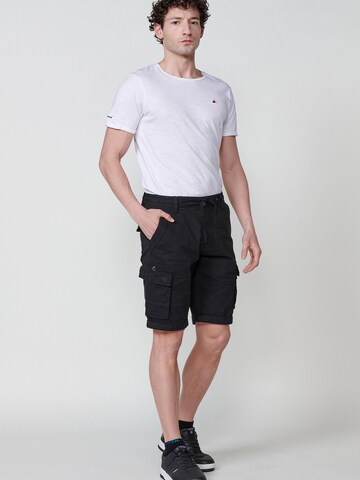 Regular Pantalon cargo KOROSHI en noir : devant