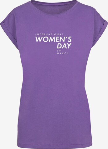 Maglietta 'International Women's Day' di Merchcode in lilla: frontale