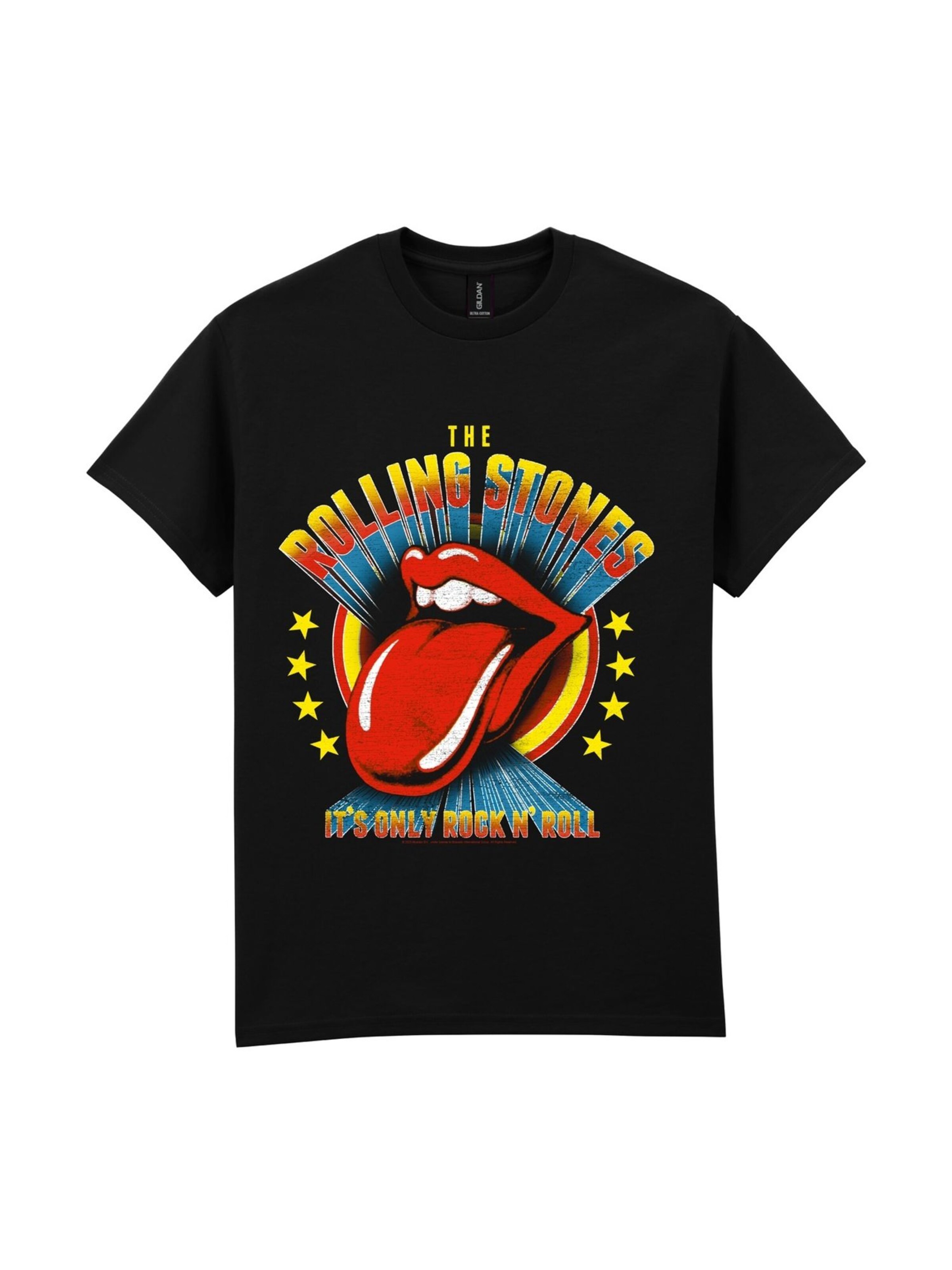 Maglietta 'It´s Only Rock And Roll' di THE ROLLING STONES in nero: frontale