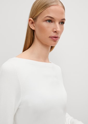 COMMA Sweter w kolorze biały