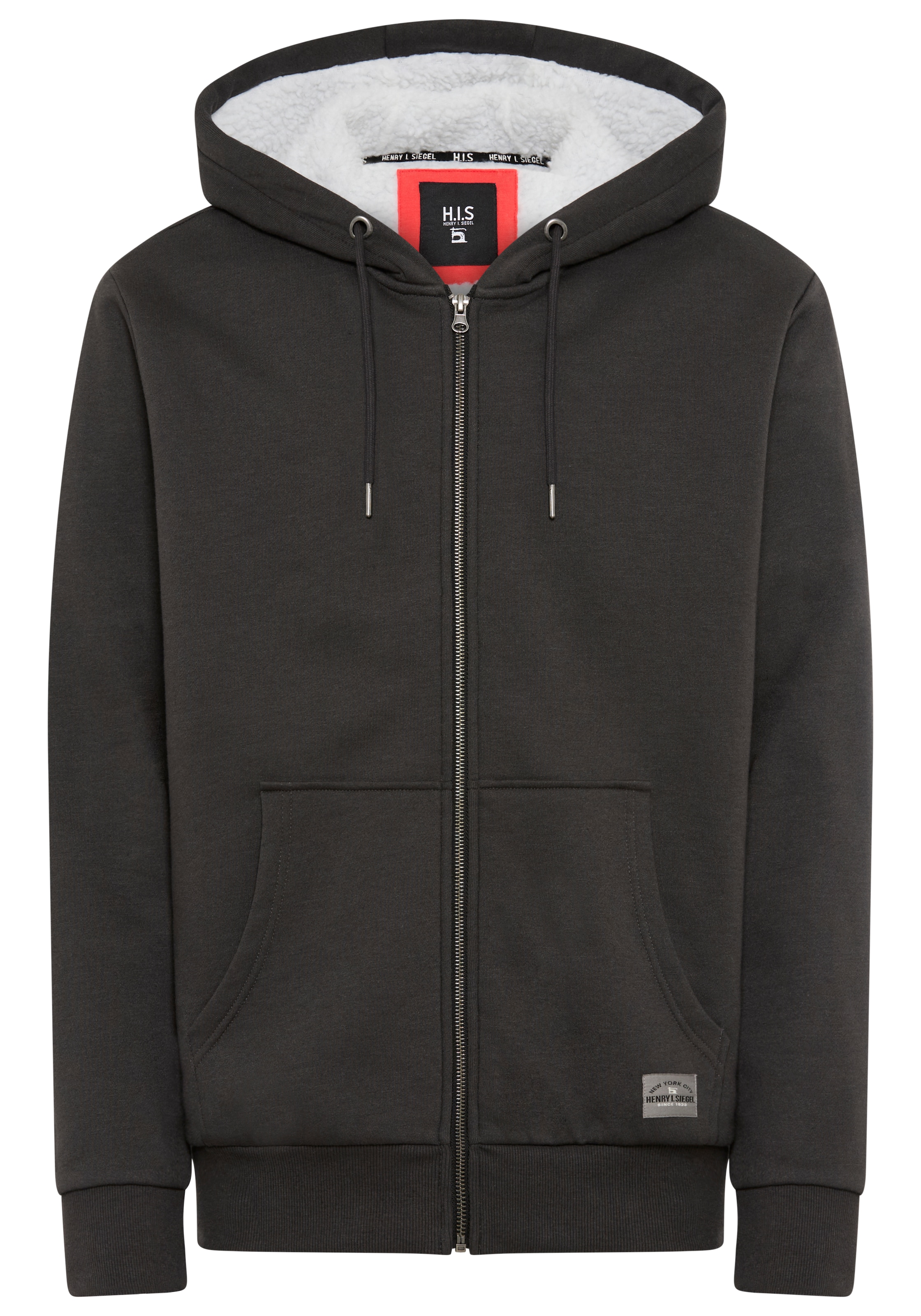 H.I.S EM Sweatjacke in Schwarz: Vorderseite