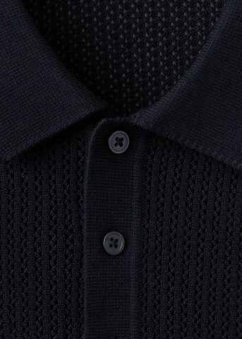 MANGO MAN Shirt 'Pointele' in Blue