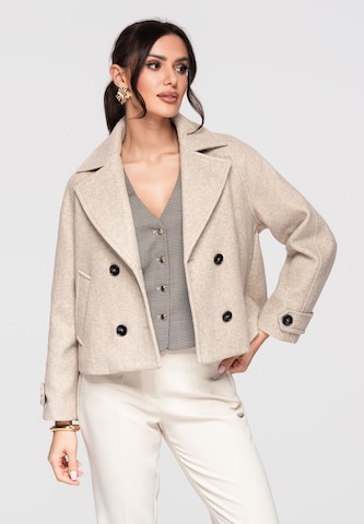 Veste mi-saison 'OW-JANP-0129' Ombre en marron : devant