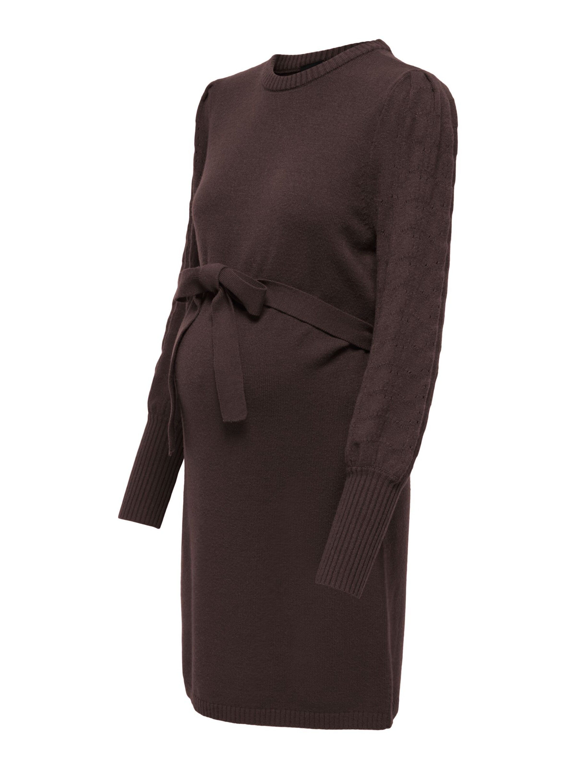 Only Maternity Knitted dress 'OLMMatti' in Brown: front