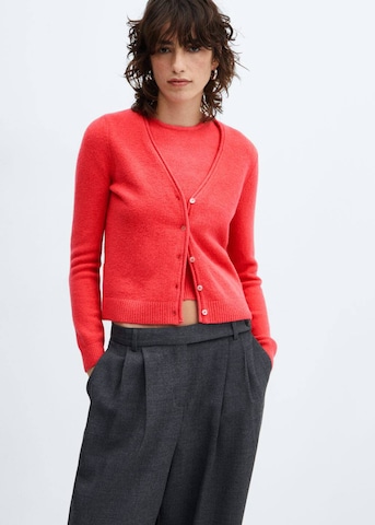 Cardigan 'Agur' MANGO en rouge : devant