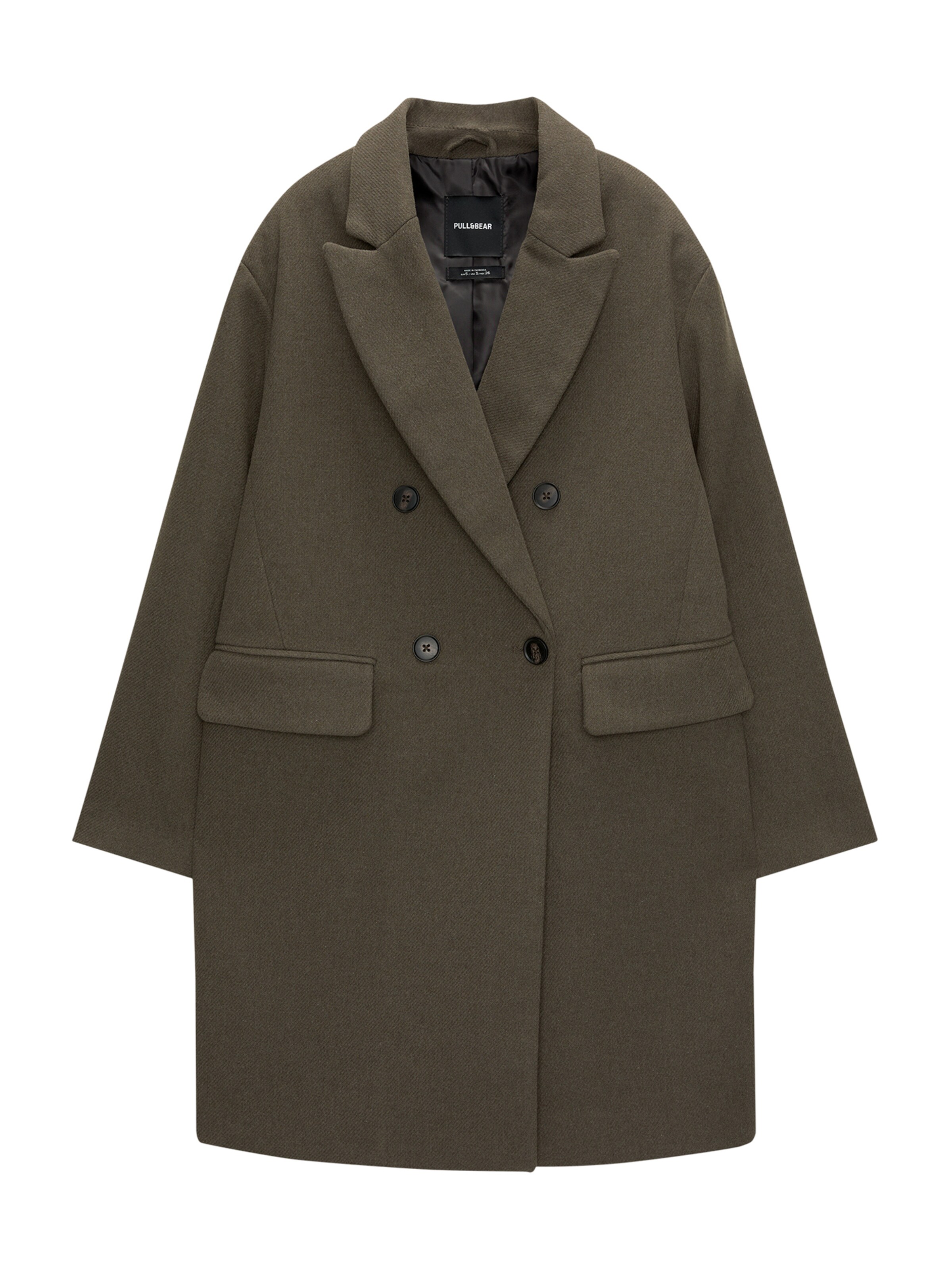 Pull&Bear Tussenmantel in Groen: voorkant