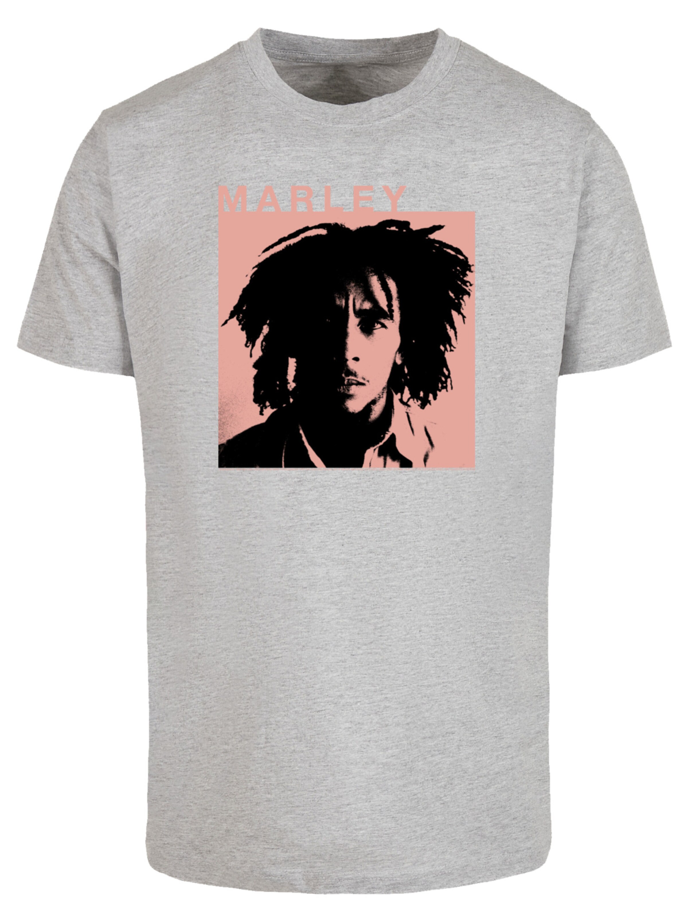 F4NT4STIC Shirt 'Bob Marley' in Grau: Vorderseite