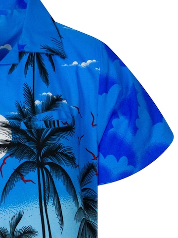 King Kameha Shirt 'Beach' in Blau