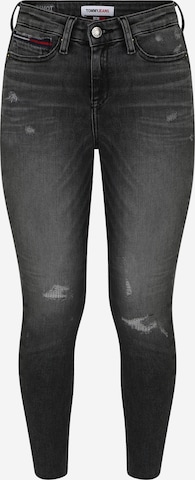 Tommy Jeans Skinny Jeansy 'NORA' w kolorze czarny: przód