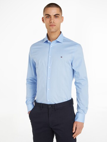 Coupe slim Chemise 'CORE' TOMMY HILFIGER en bleu : devant