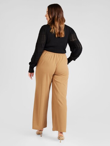 Z-One Wide leg Bandplooibroek 'Ar44iane' in Beige