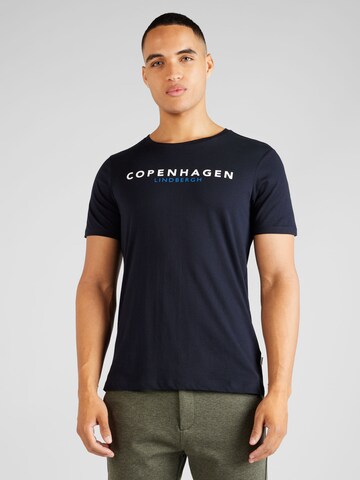 Lindbergh T-Shirt 'Copenhagen' in Blau: Vorderseite