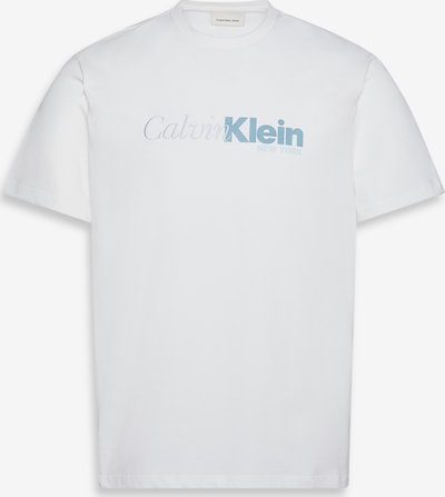 Marškinėliai iš Calvin Klein, spalva – melsvai pilka / balta / balkšva, Prekių apžvalga