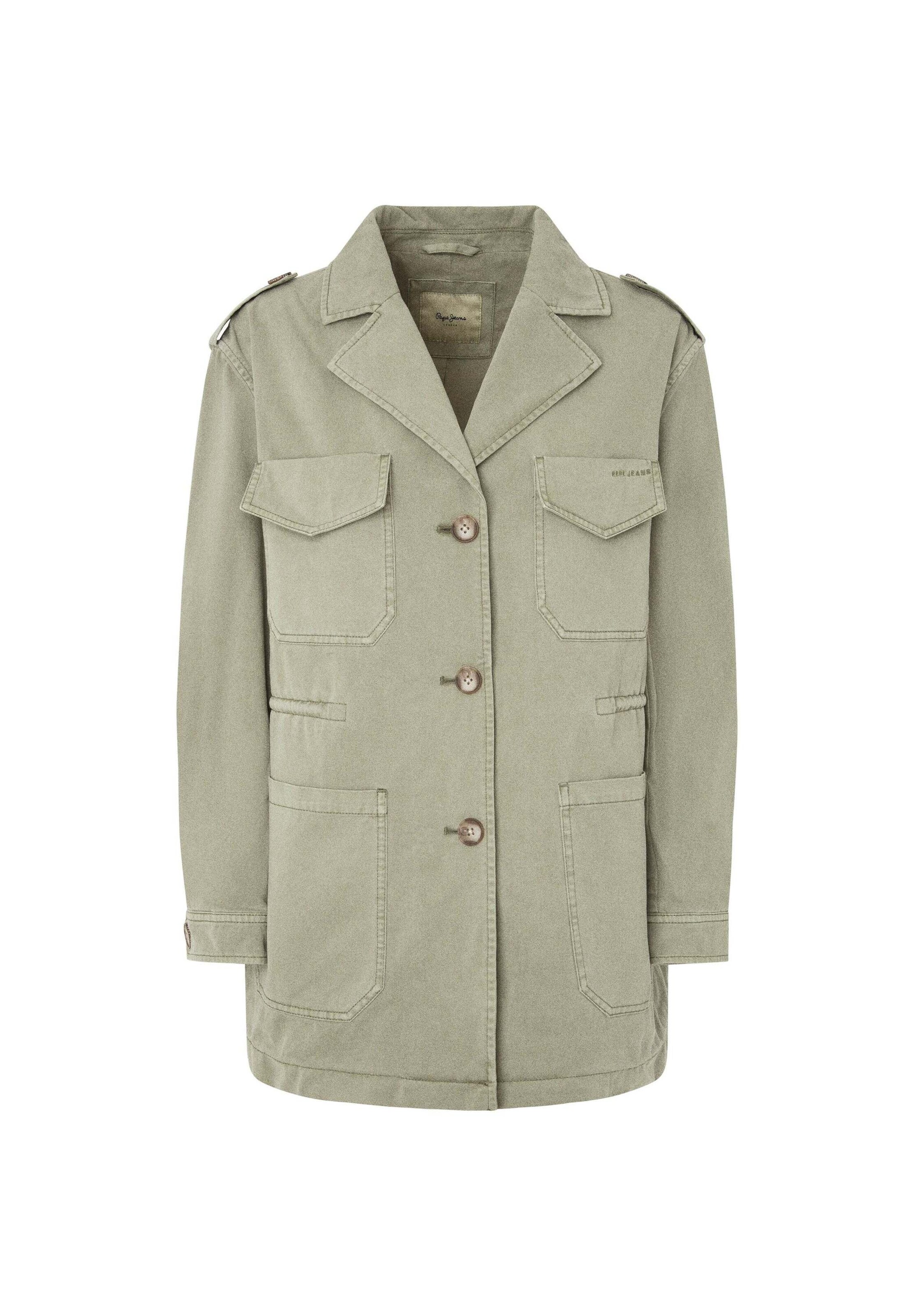 Pepe Jeans Tussenjas in Groen: voorkant