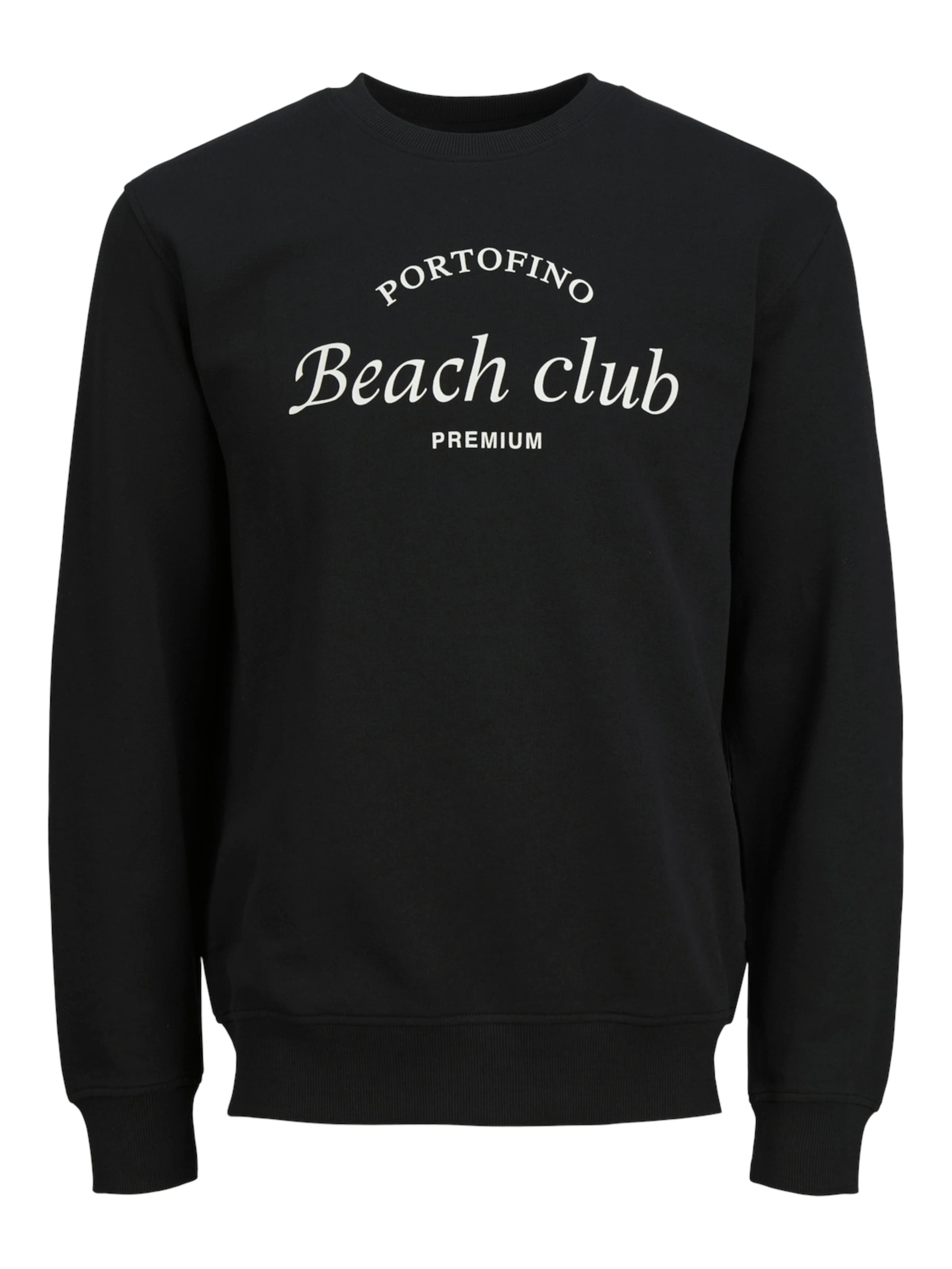 JACK & JONES Sweatshirt 'Ocean Club' in Black: front