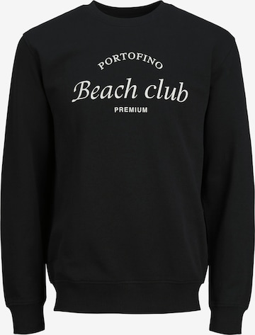 JACK & JONES Sweatshirt 'Ocean Club' in Zwart: voorkant