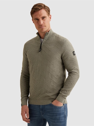 VANGUARD Pullover 'Pullover with half-zip and allover texture' in Grün: Vorderseite