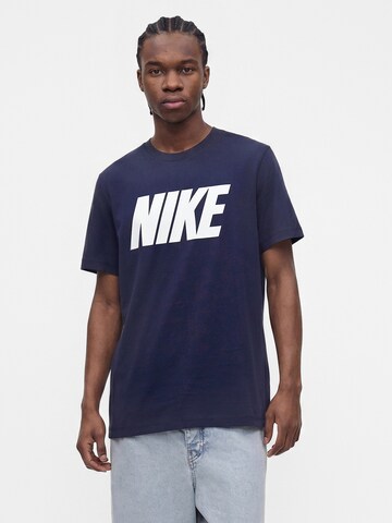Nike Sportswear Majica 'Club' | modra barva: sprednja stran