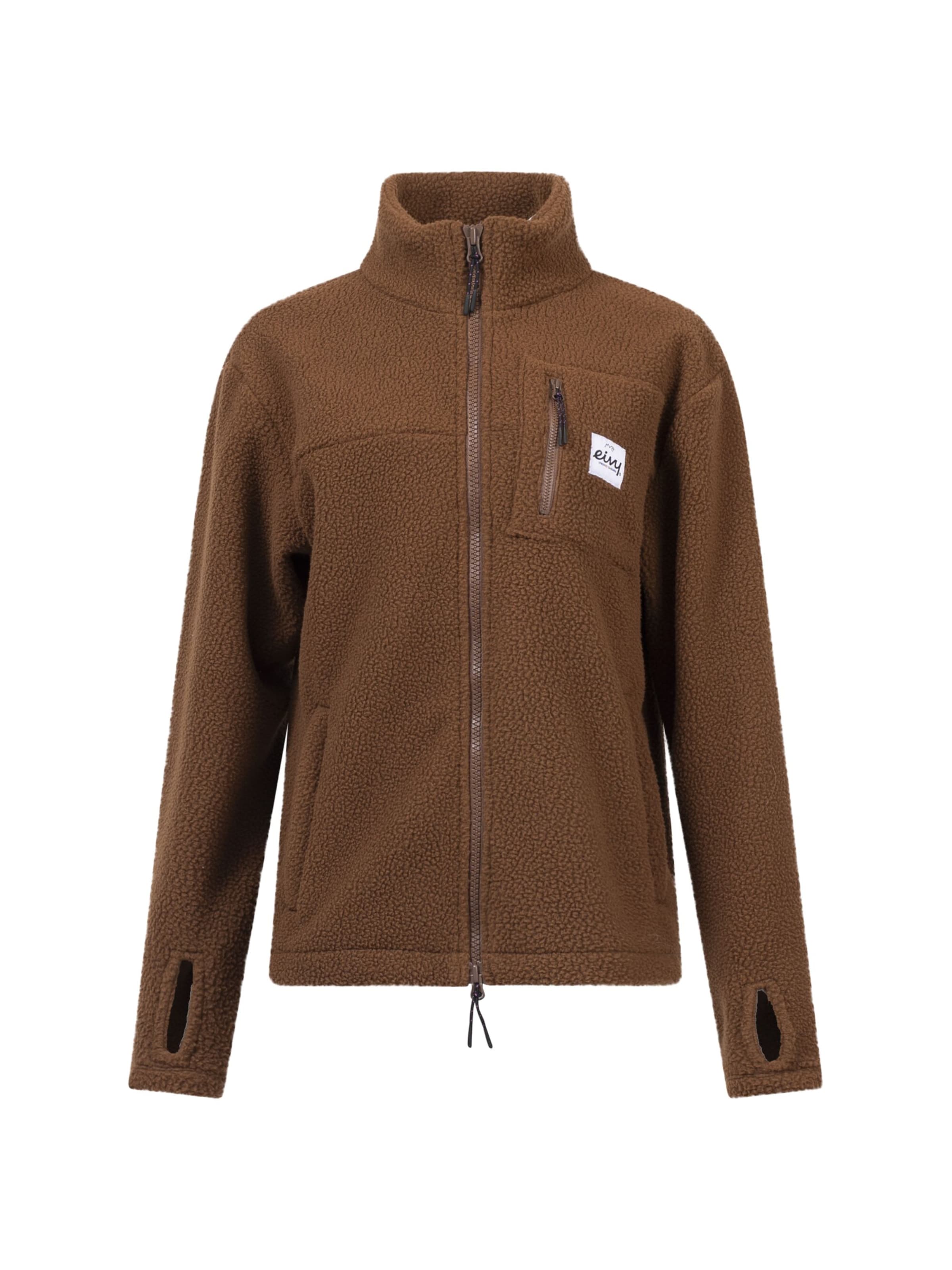 Eivy Athletic fleece jacket in Brown: front