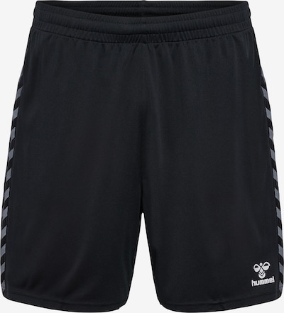 Hummel Sportshorts 'AUTHENTIC' in grau / schwarz / weiß, Produktansicht