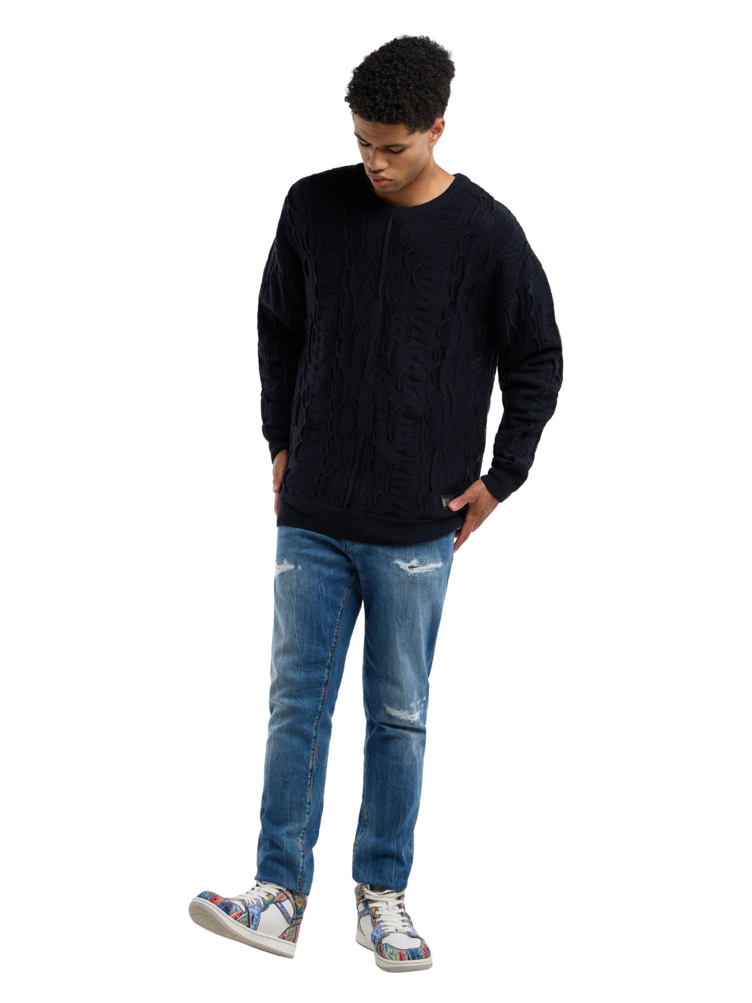 Carlo Colucci Pulóver 'Dima' - kék