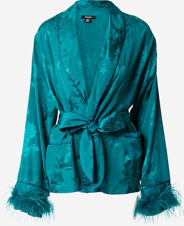 Nasty Gal Pajama Shirt in Blue: front