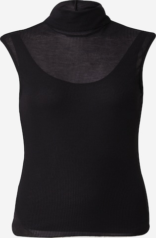 Top de la Abercrombie & Fitch pe negru: față