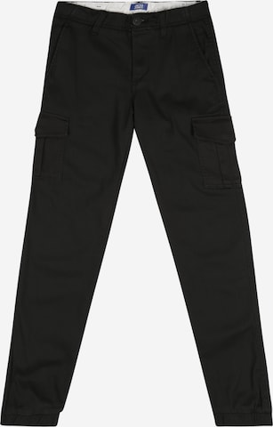 Effilé Pantalon 'MARCO' Jack & Jones Junior en noir : devant