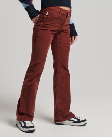 Superdry Flared Broek in Lila