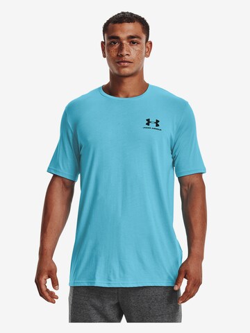 UNDER ARMOUR Performance shirt 'Sportstyle' in Blue: front